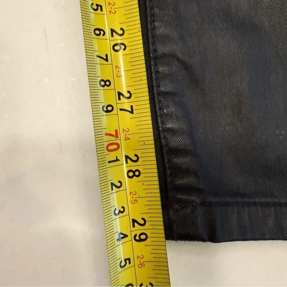 LRL Ralph Lauren Women’s Jeans Sz 10 Black Modern Wax Coated Leather-like NWOT